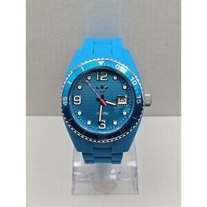 Adidas Brisbane Blue Unisex Quartz Date Window 42mm Rubber Band 100M New Battery